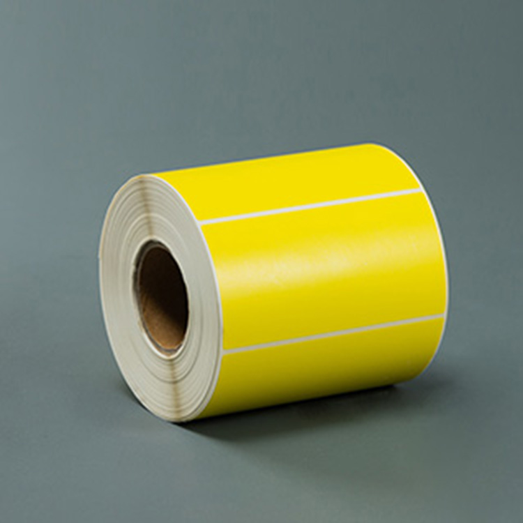 Yellow coated paper stickers