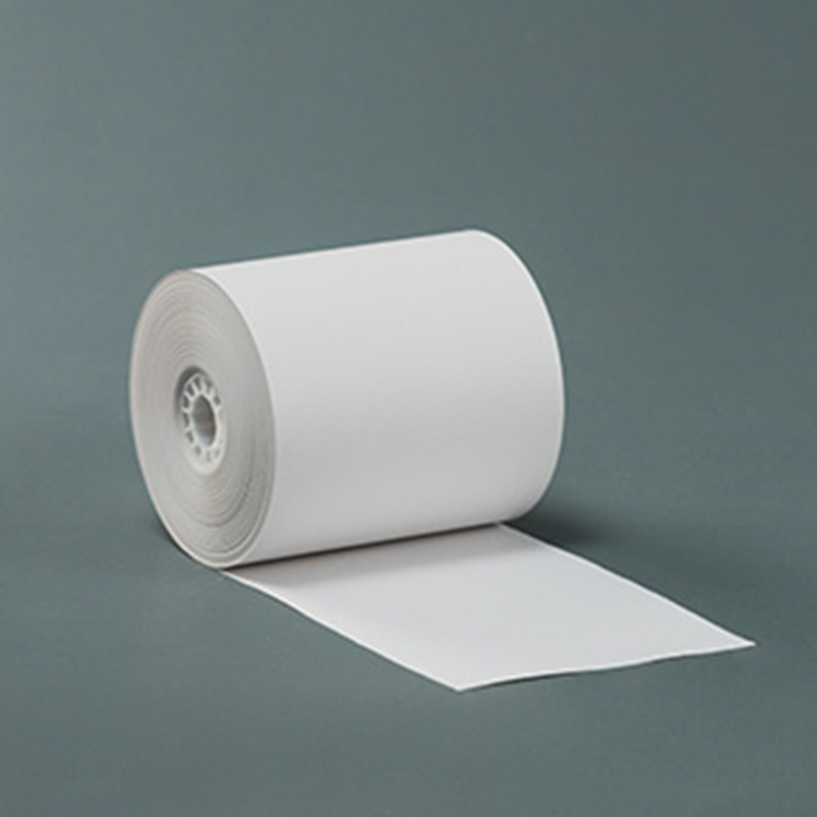Thermal cash register paper with white honeycomb core